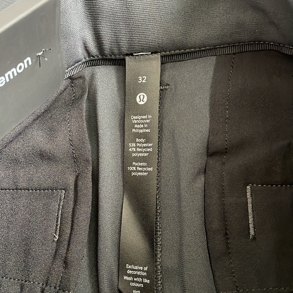 NWT Lululemon Commission Pant Slim 34" *Warpstreme Obsidian Size 32 - Picture 7 of 12